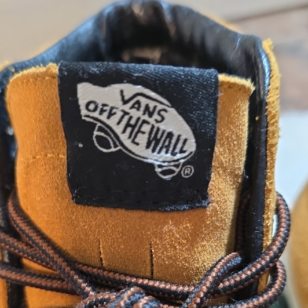 Vans Brown High-Top Sneakers with Black Stripe - Picture 2 of 8